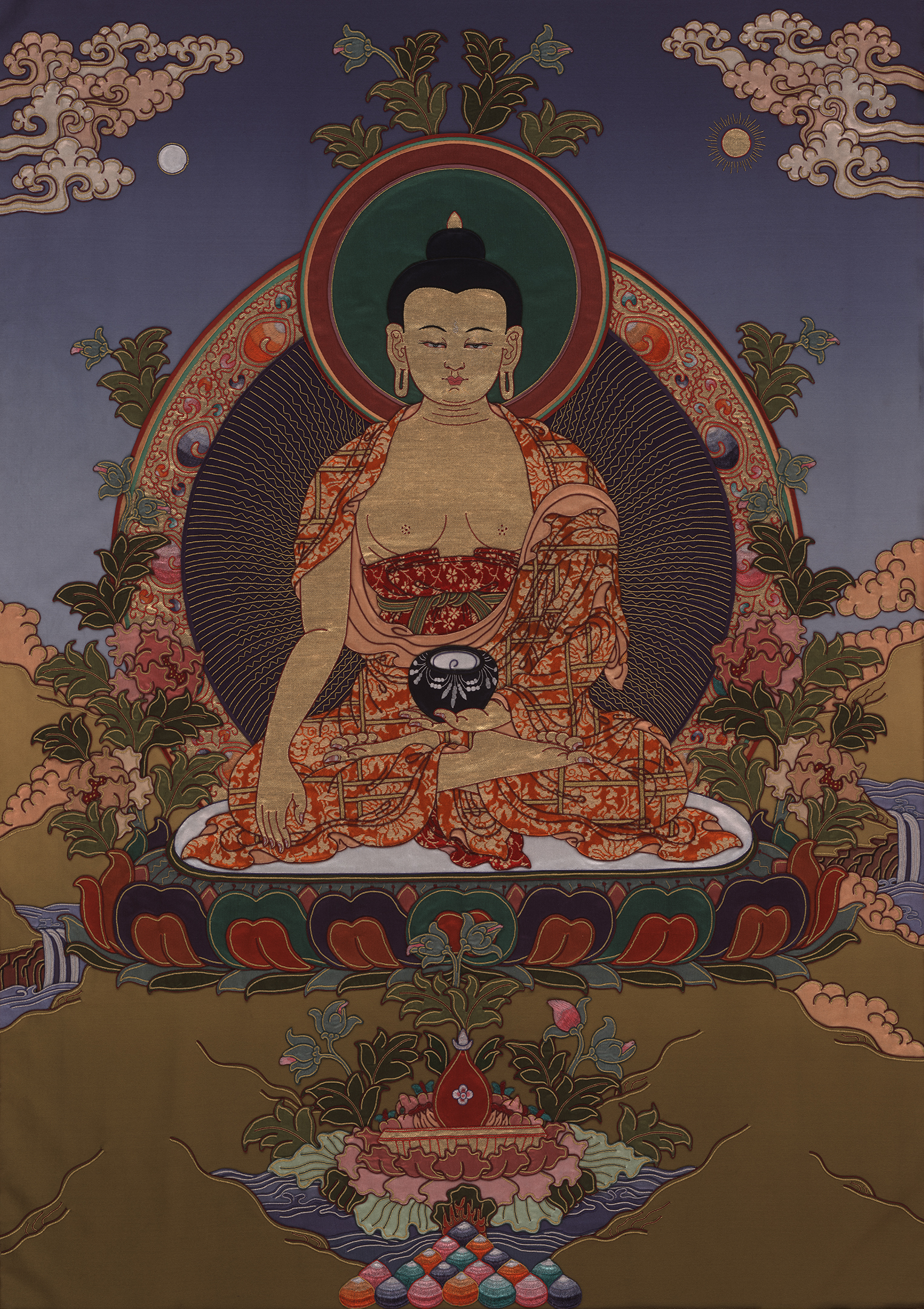 Thangka Đức Phật Thích Ca Mâu Ni Thành Đạo